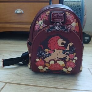 Harry Potter Loungefly Backpack with Lion and Roses
